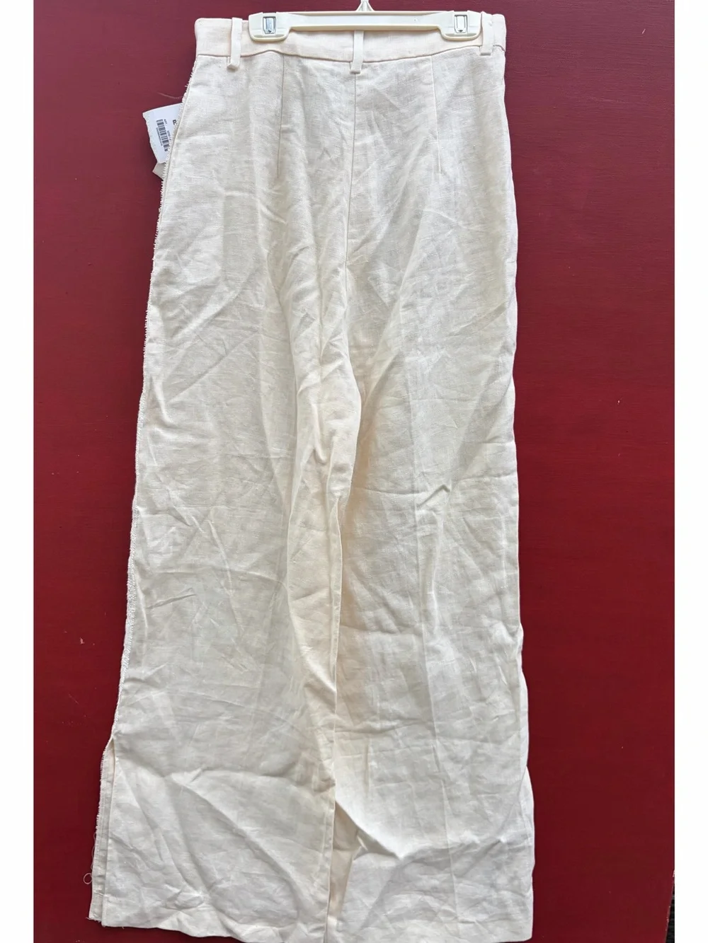 Zara Wide Leg Linen Lace Pants NEW